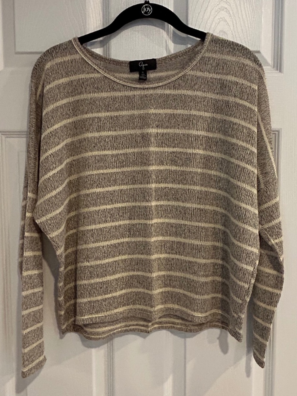Beige/Cream Stripe Sweater with Dropped Shoulder Aqua Brand from Bloomingdale's